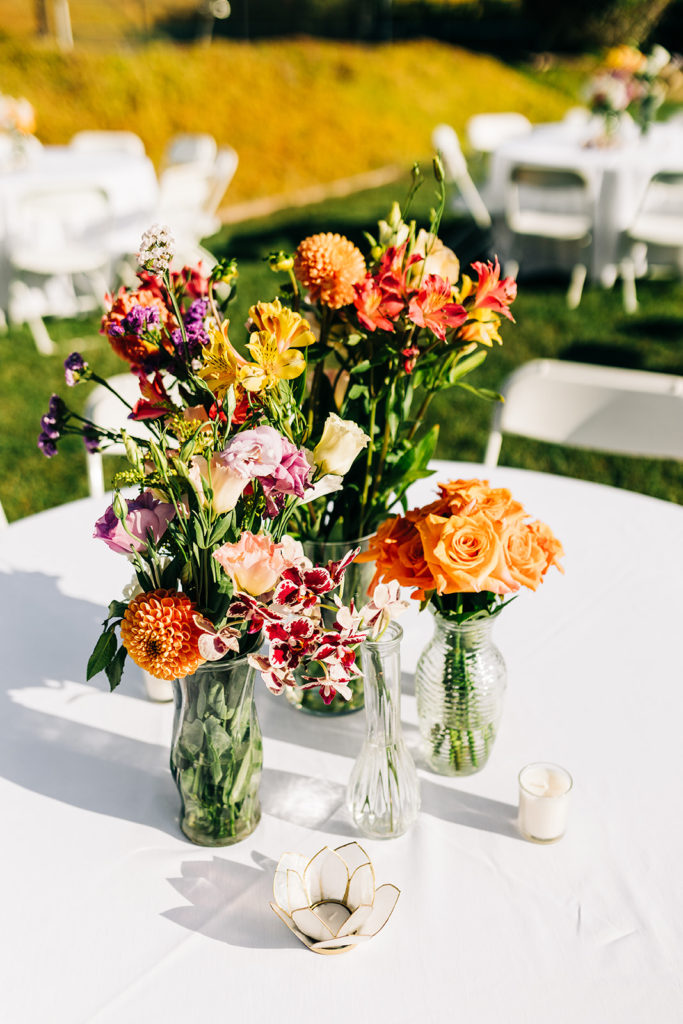 Camarillo wedding photography ; orange and pink wedding florals