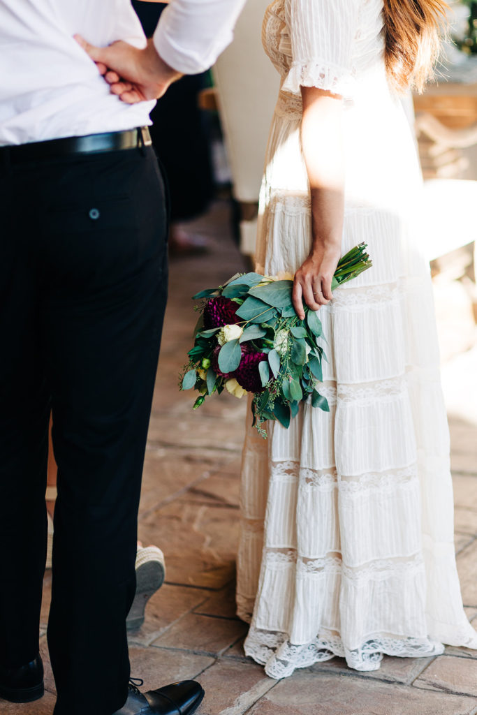 Camarillo wedding photography ; bride holding bouquet