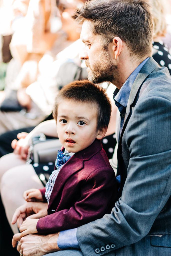 The Gold Mountain Manor In Big Bear, CA wedding photography; cute little boy at the wedding