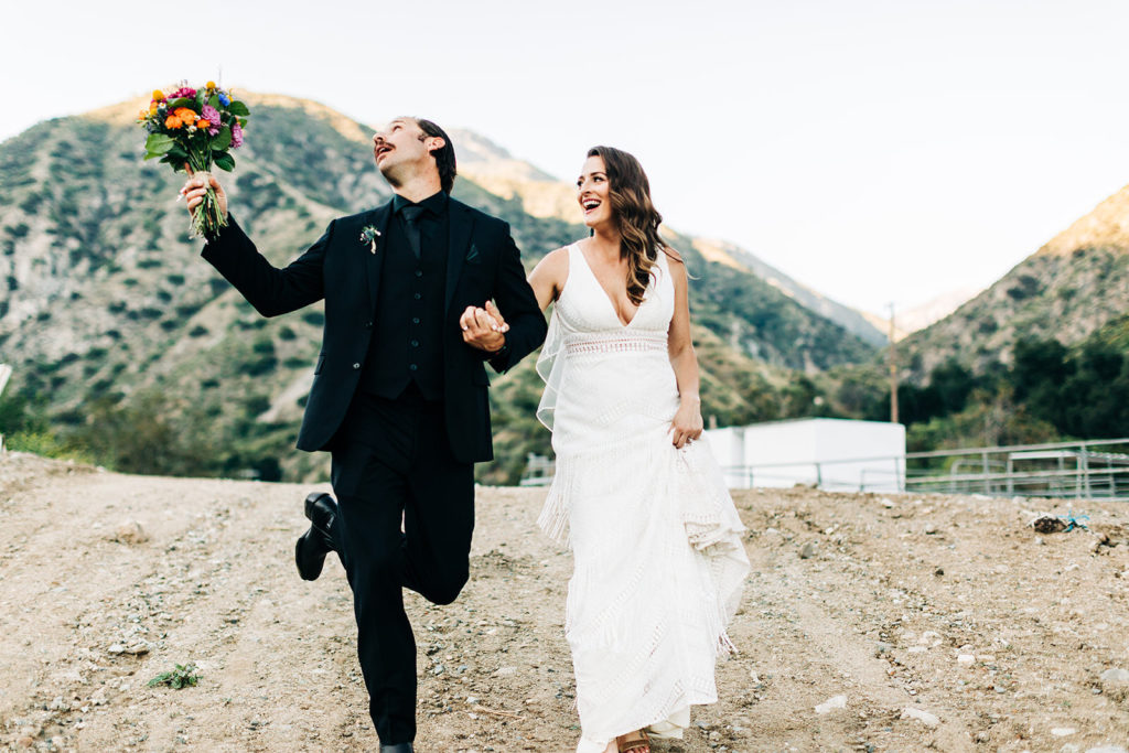 Sweet Pea Ranch In Upland, CA wedding photography; bride and groom dancing