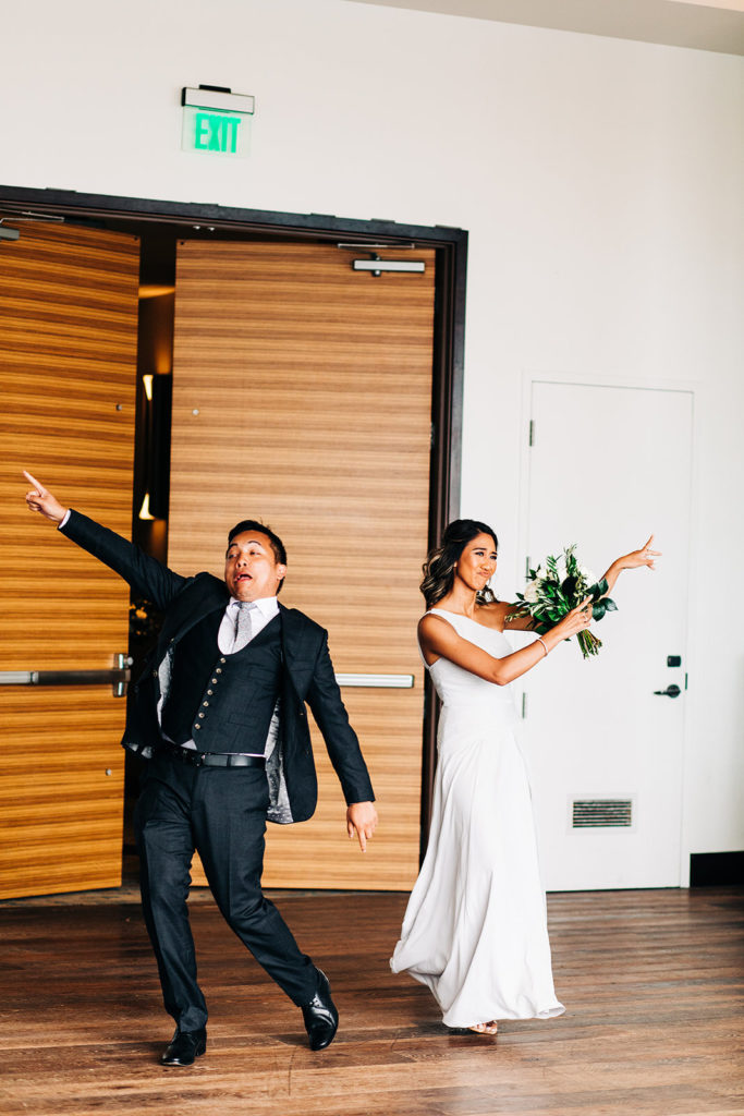 Pasea Hotel & Spa in Huntington Beach, CA wedding photography; guests entering