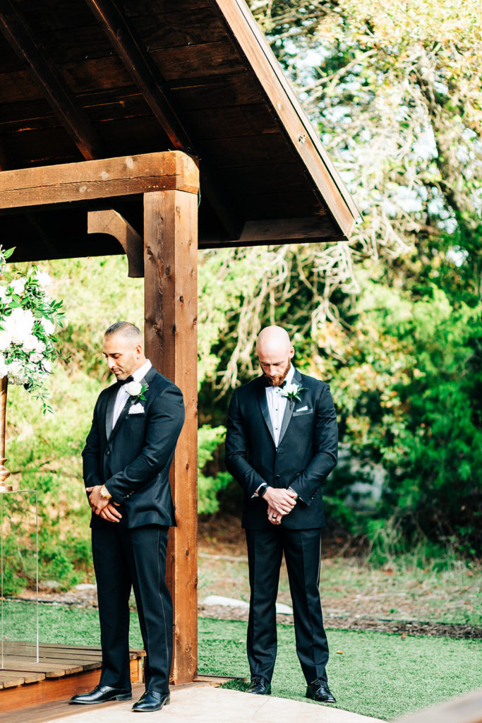 Avalon Legacy Ranch wedding photography; guests standing