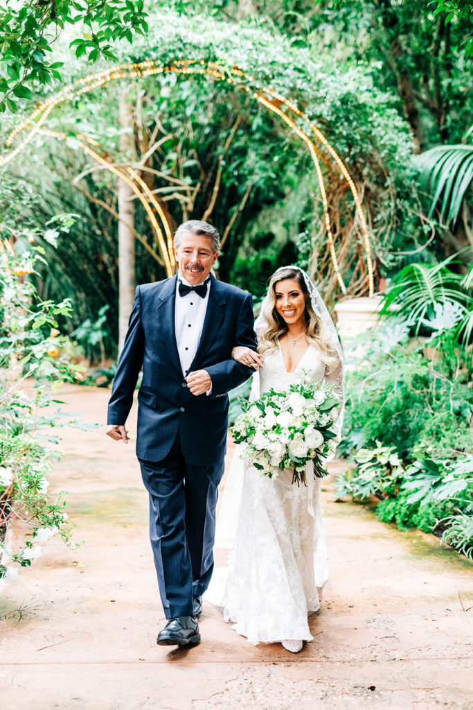 Hartley Botanica wedding photography; father walking the bride down the aisle
