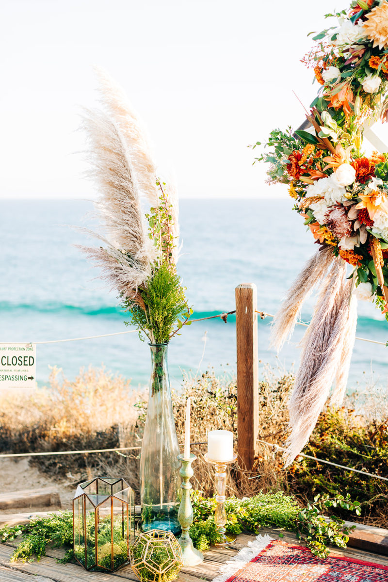 Micro Wedding in Orange County at Crystal Cove State Beach, CA