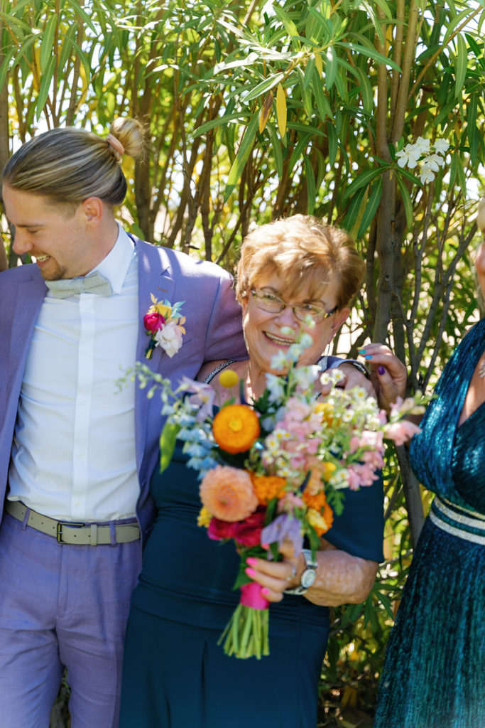 a groom and his grandma on his wedding day; gay wedding in temecula at mount palomar winery