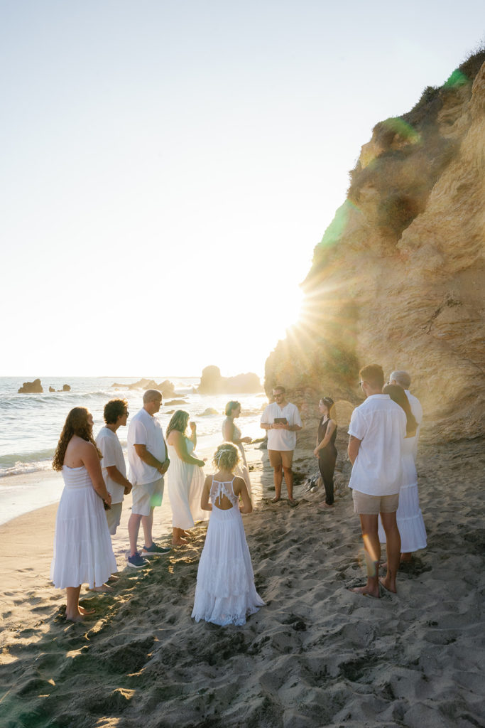 intimate beach wedding in corona del mar