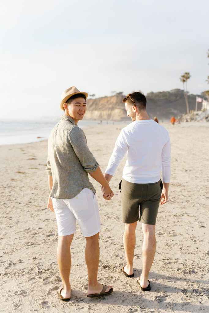 LGBTQ+ beach engagement photos in San Diego | Clarisse Rae Photo & Video - San Diego Wedding Photographer & Videographer
