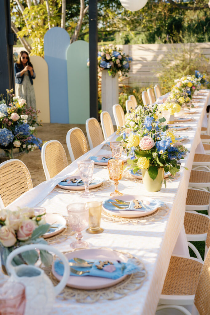 san diego micro wedding in solana beach; reception table details at a wedding