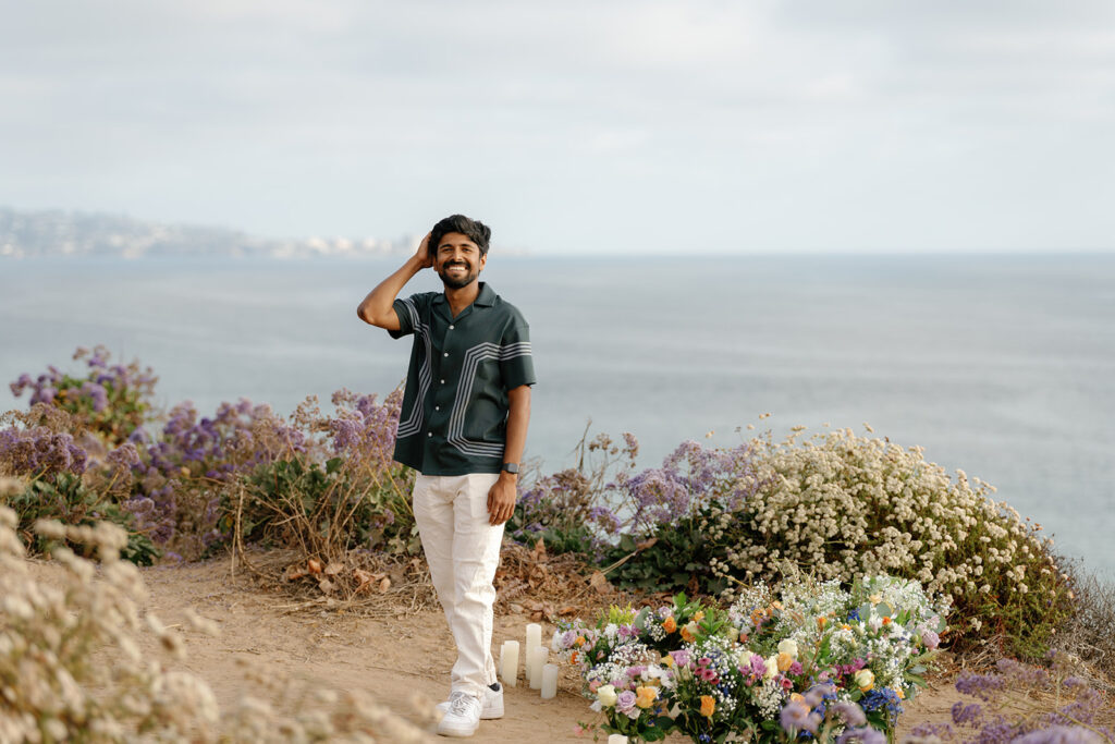 romantic surprise proposal in del mar